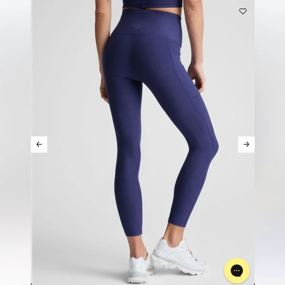 Beyond Yoga Dark Grey Spacedye Out Of Pocket High Waisted Midi Leggings Size L - Picture 3 of 9